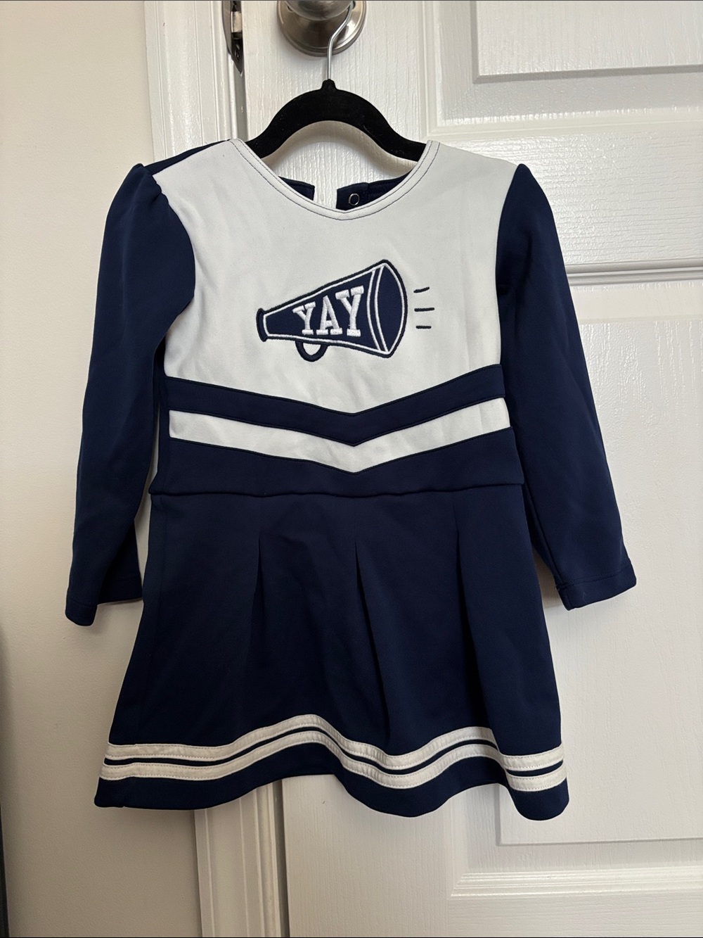Carter's Navy and White 'YAY' Cheer Dress